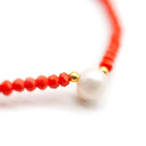 Armband red pearl