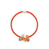 Armband red pearls