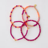 Lot de 4 bracelets fuchsia 