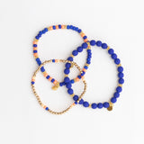 Set of 3 bracelets azure