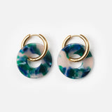 Ohrring Donut blue mix